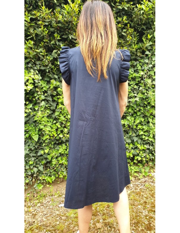Abito Blu Trapezio