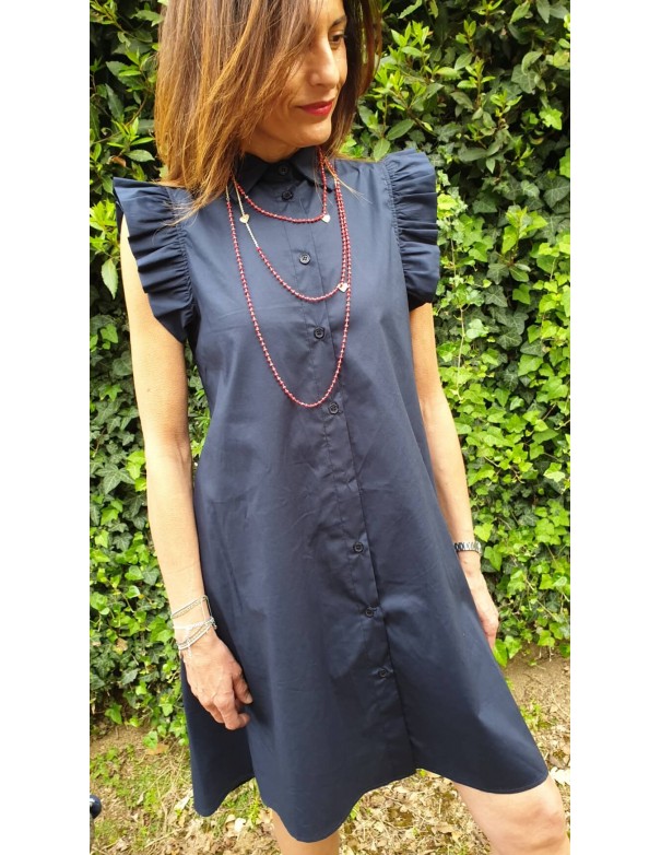 Abito Blu Trapezio