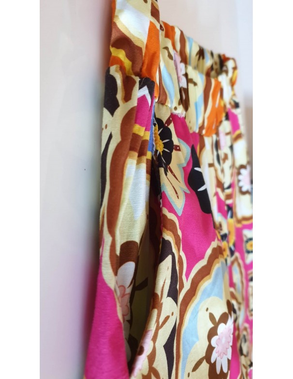 Pantalone Donna Largo Fantasia Fucsia