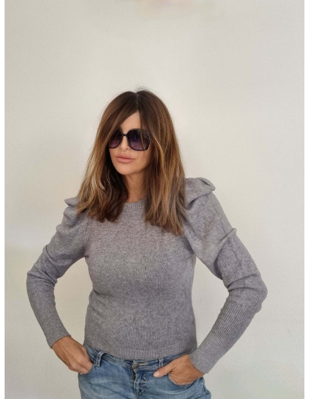 Maglia Grigio a Paricollo con Manica...