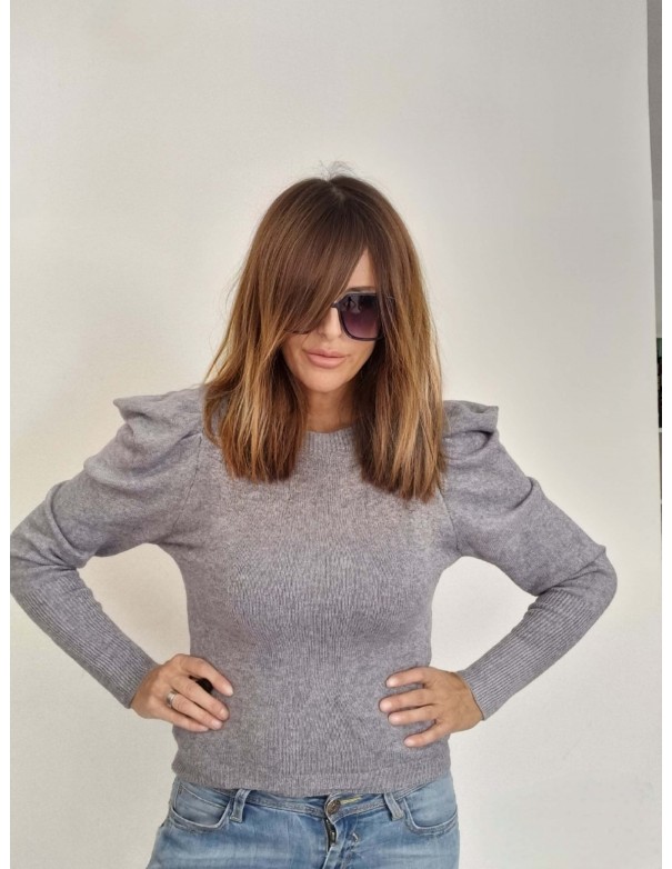 Maglia Grigio a Paricollo con Manica...