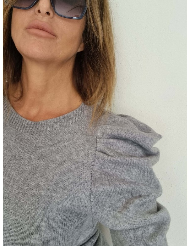 Maglia Grigio a Paricollo con Manica...