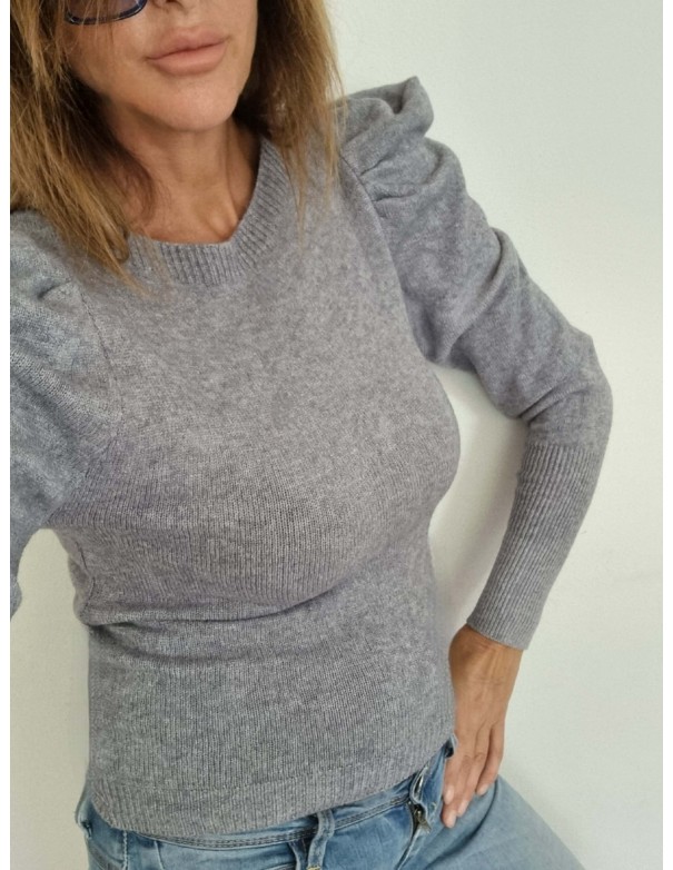 Maglia Grigio a Paricollo con Manica...