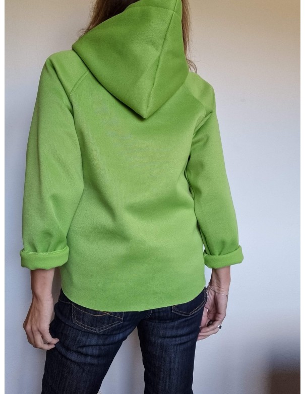 Maglia Felpa Verde Acido con Cappuccio