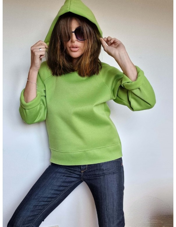 Maglia Felpa Gialla con Cappuccio