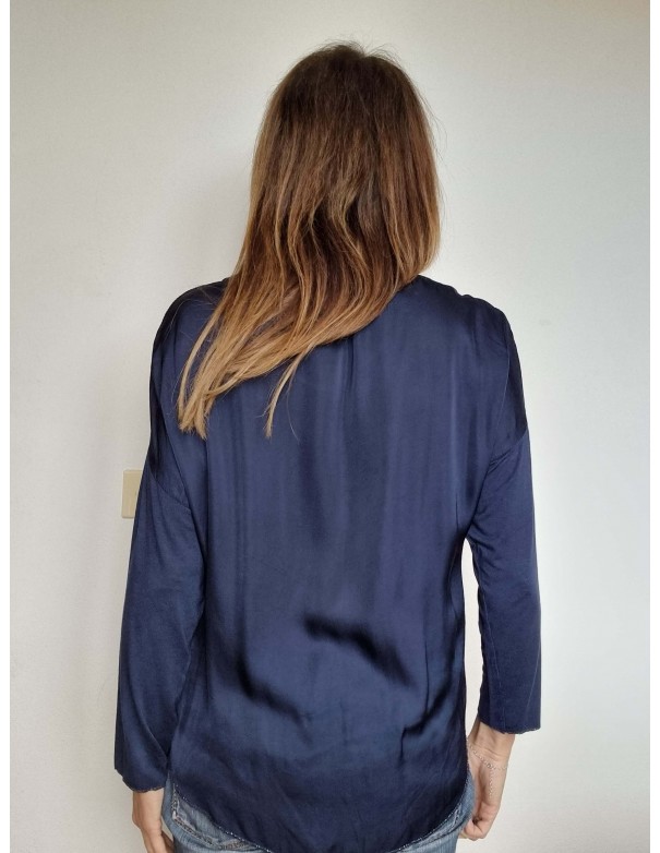 Maglia Blu Manica Lunga