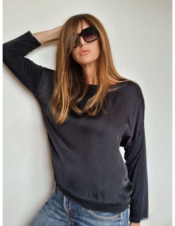 Maglia Blu Manica Lunga