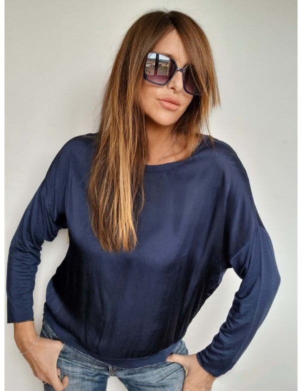 Maglia Blu Manica Lunga