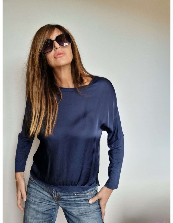 Maglia Blu Manica Lunga