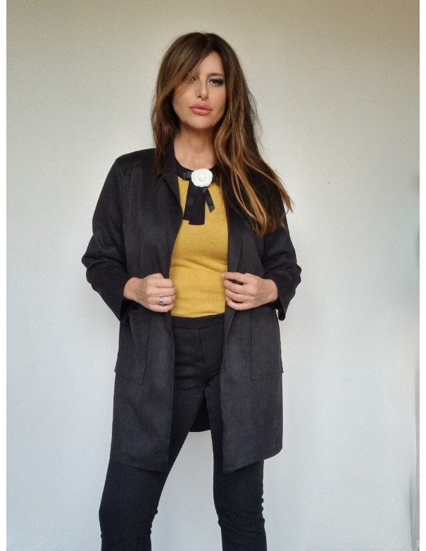 Maglia Giallo Ocra Manica con Gala