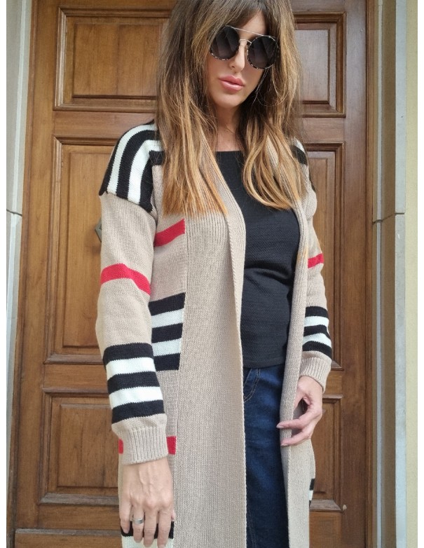 Maglia Beige Rigata