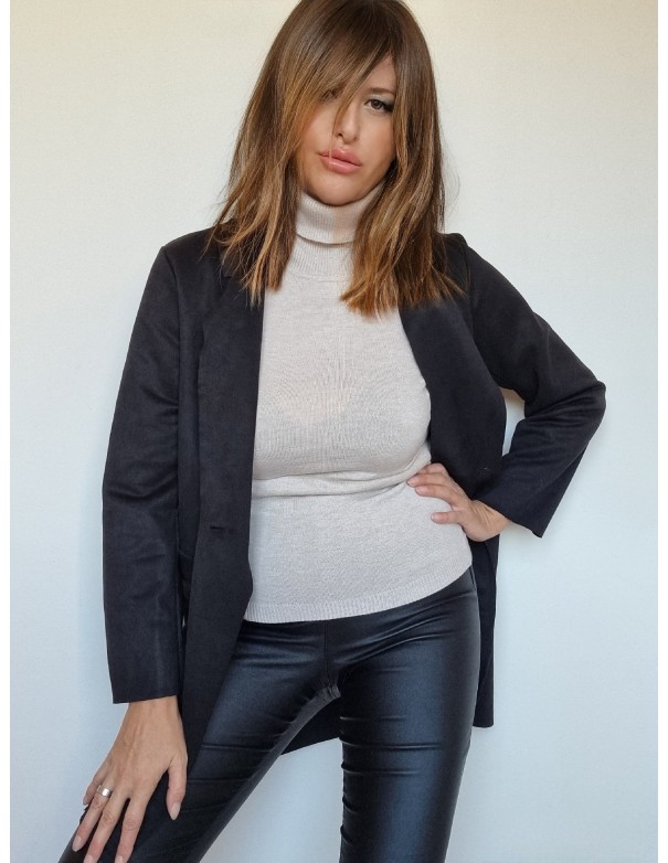 Lupetto Beige Chiaro Manica Lunga
