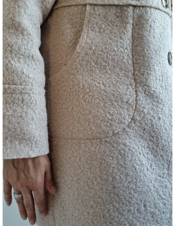 Cappotto Champagne con Cappuccio