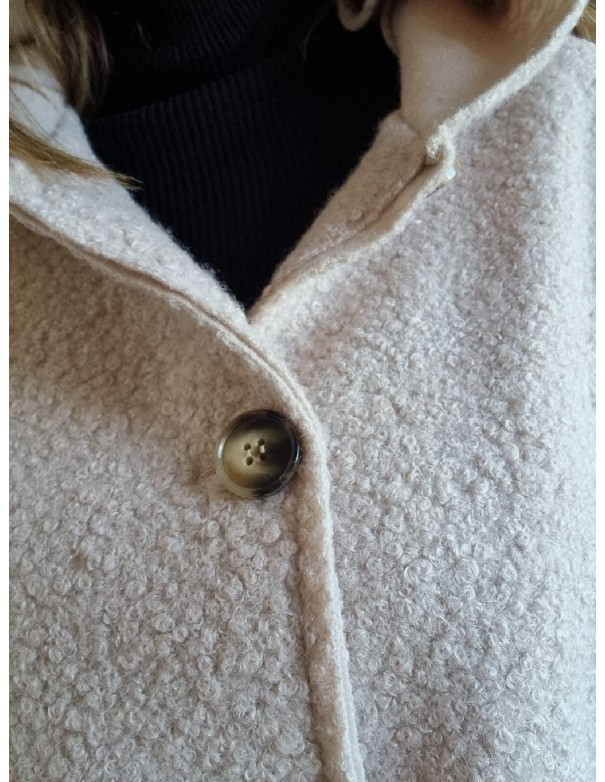 Cappotto Champagne con Cappuccio