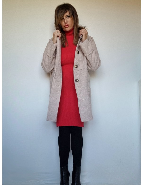 Cappotto Champagne con Cappuccio