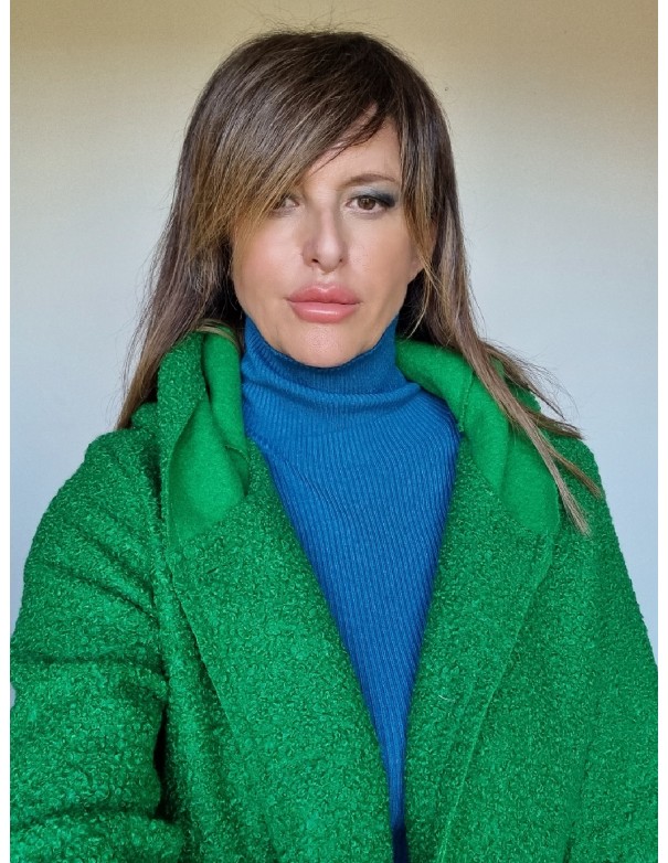 Cappotto Donna Verde con Cappuccio