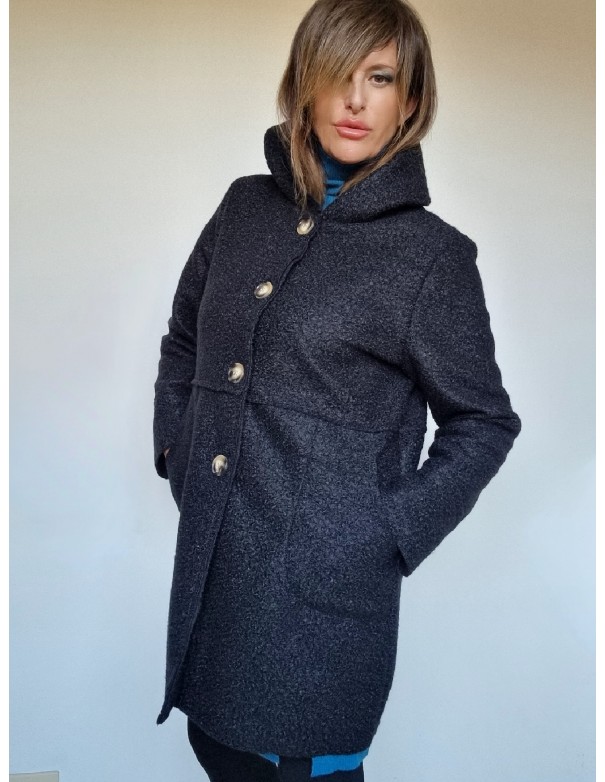 Cappotto Donna Verde con Cappuccio