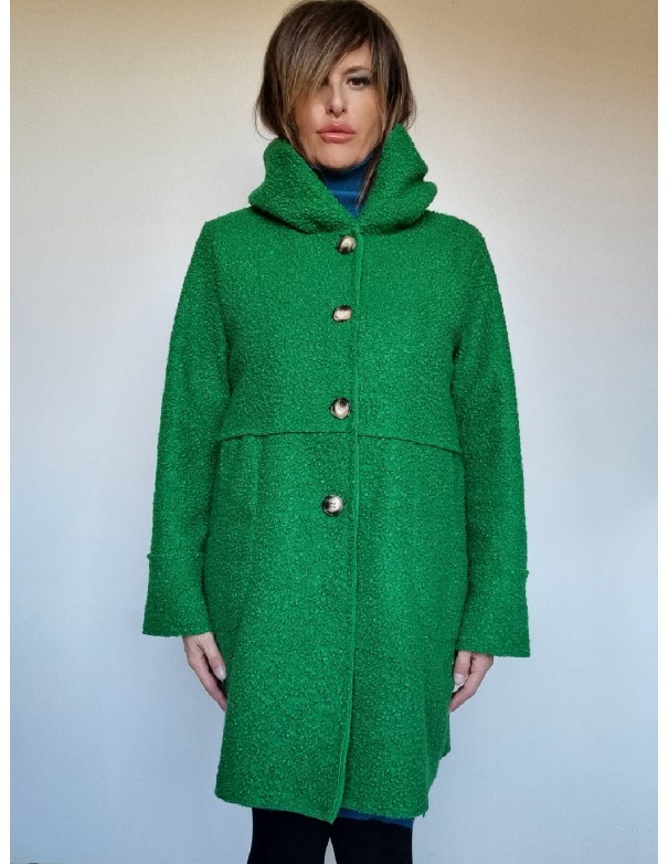 Cappotto Champagne con Cappuccio