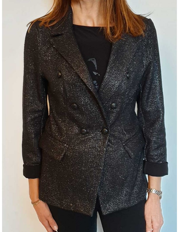 Giacca nera in filo Lurex
