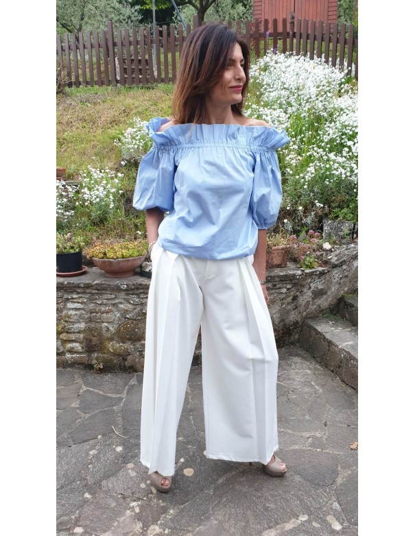 Camicia Elegante Gala Celeste