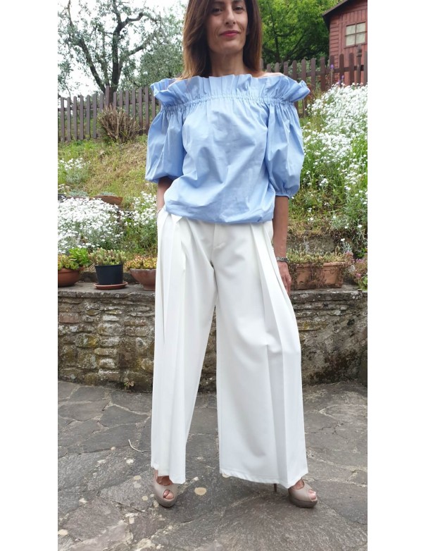 Camicia Elegante Gala Celeste